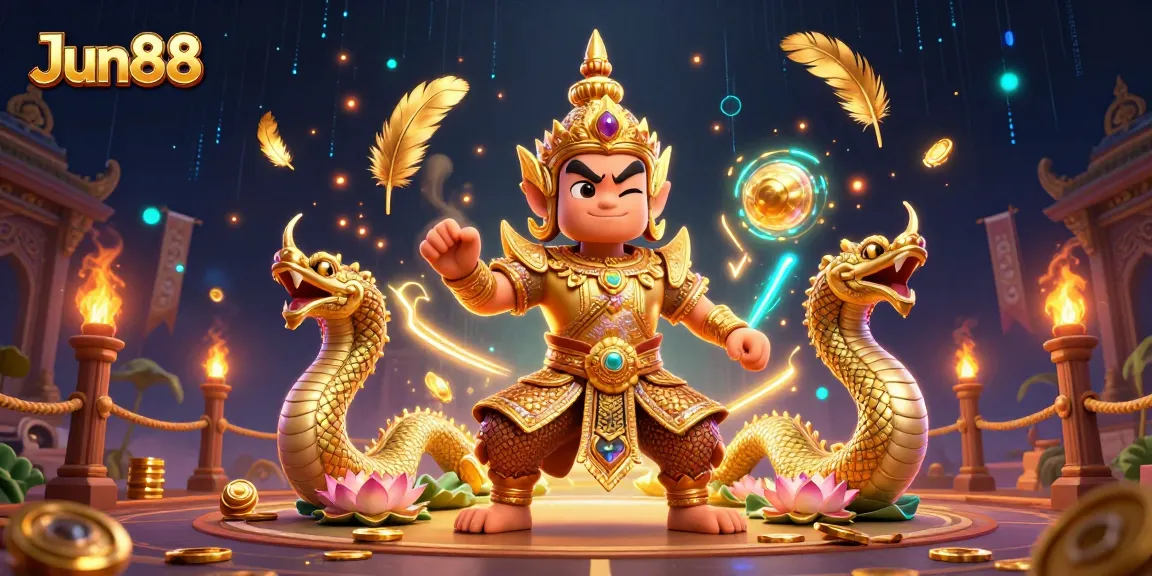 Experience exciting games at Jun88 with vibrant characters and dynamic casino elements.