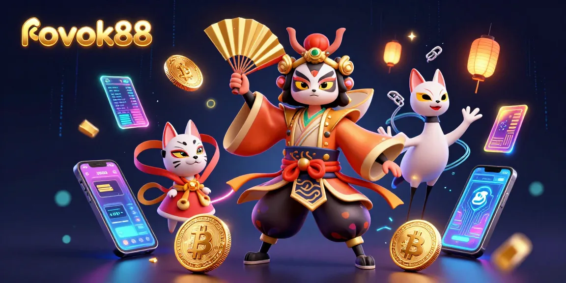 Experience rokok88 live gaming action with vibrant characters and cryptocurrency elements.
