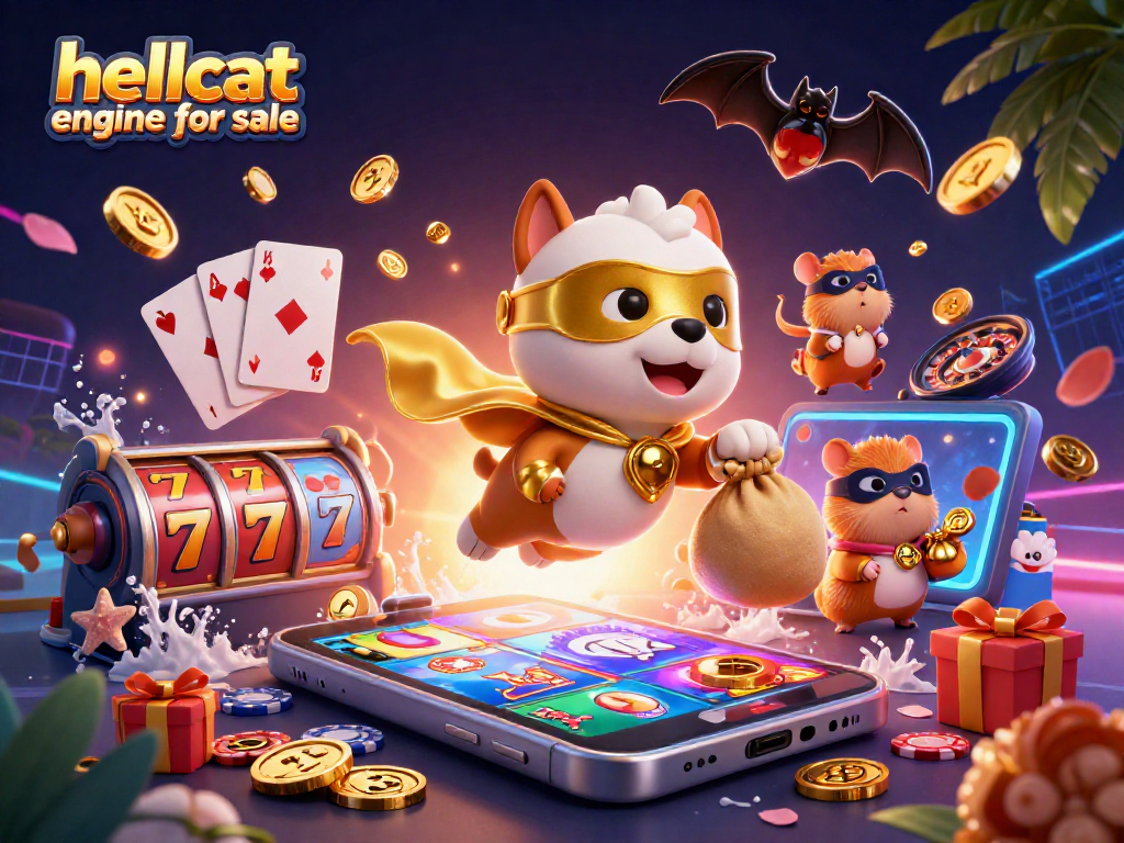 Engage in thrilling gameplay with a hellcat engine for sale, showcased in an exciting casino atmosphere.