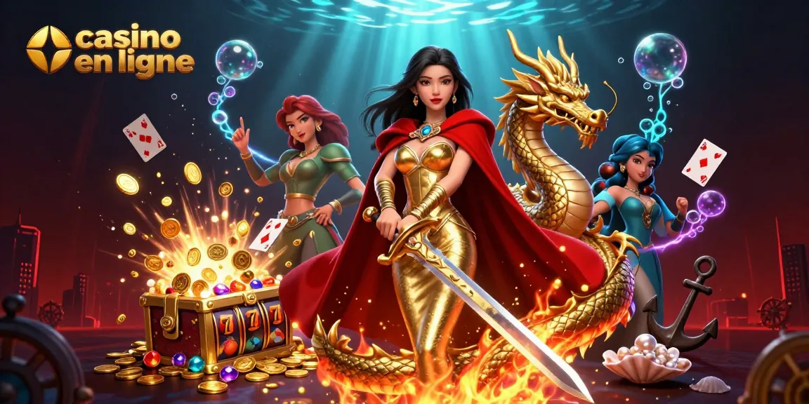 Jouez à des jeux de casino en ligne passionnants avec des graphismes époustouflants et des éléments vibrants autour de personnages dynamiques.