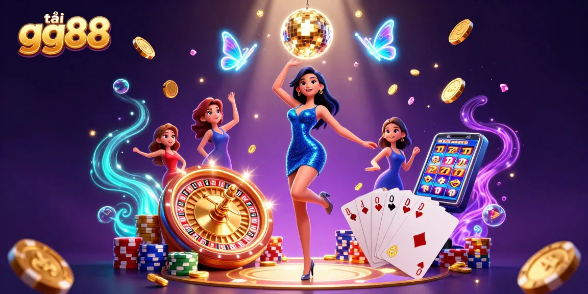 Engage in fast-paced gaming with tải gg88 at an exciting casino atmosphere filled with vibrant elements.