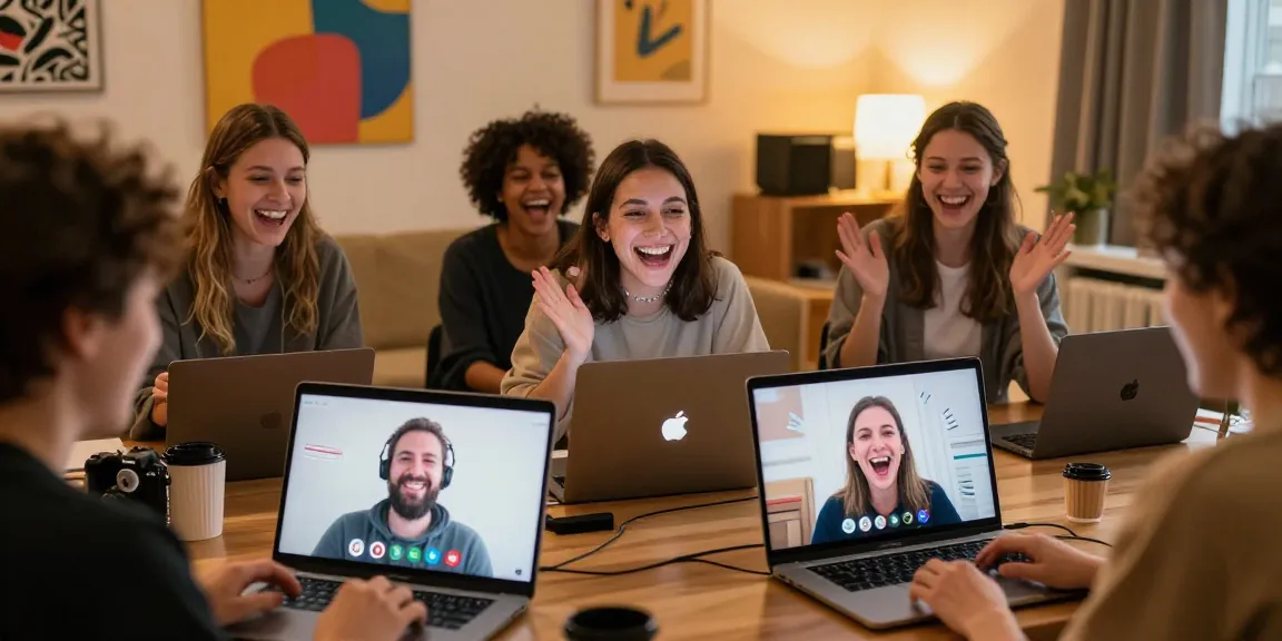 Engaging online improv classes for adults with diverse participants laughing and interacting in a vibrant virtual classroom.