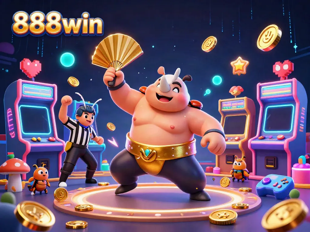 Experience thrilling gameplay action at 888win with vibrant casino-themed characters and elements.