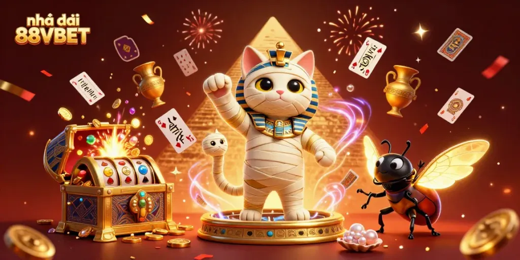 Engage with Nhà cái 88VBET in an exhilarating 3D digital casino adventure featuring iconic characters and vibrant gaming elements.