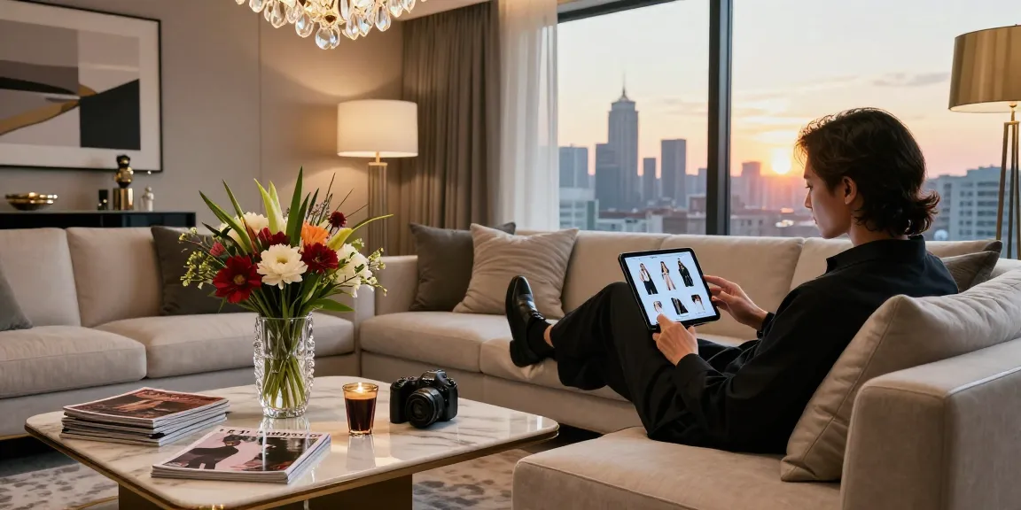 Gaya hidup mewah LUXURY111 dengan suasana ruang tamu elegan.