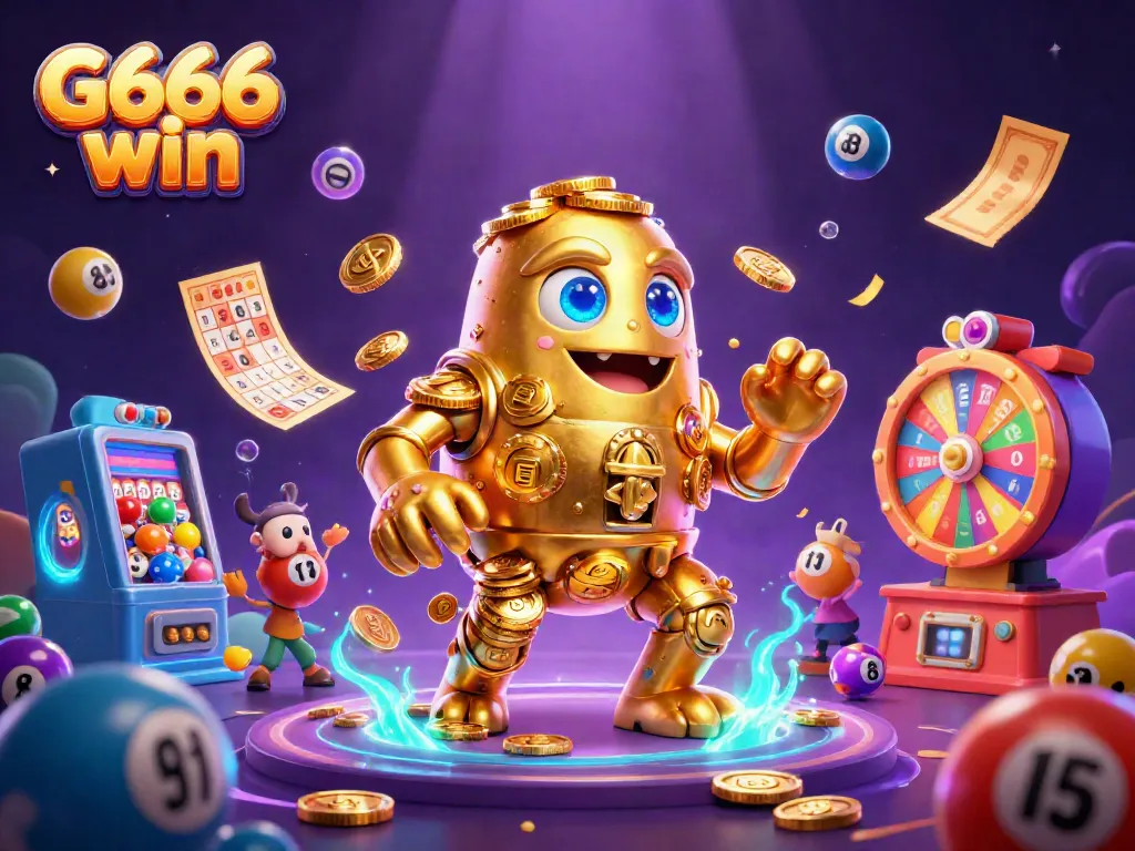 Win big at G666 win with this dynamic illustration showcasing exciting gambling elements.