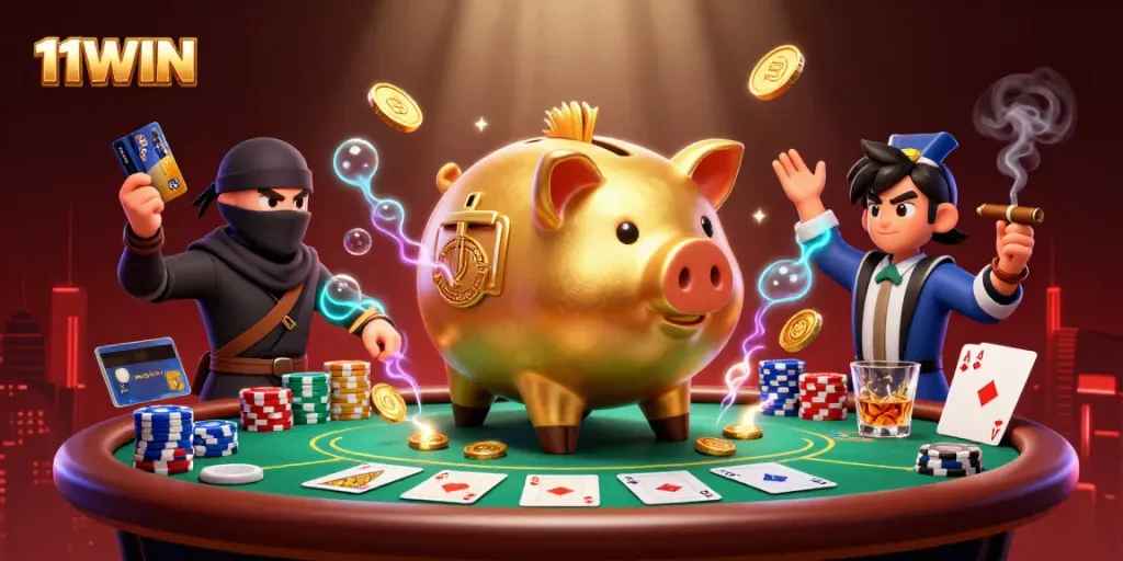 Join the excitement at 11WIN with the incredible golden piggy bank in action!