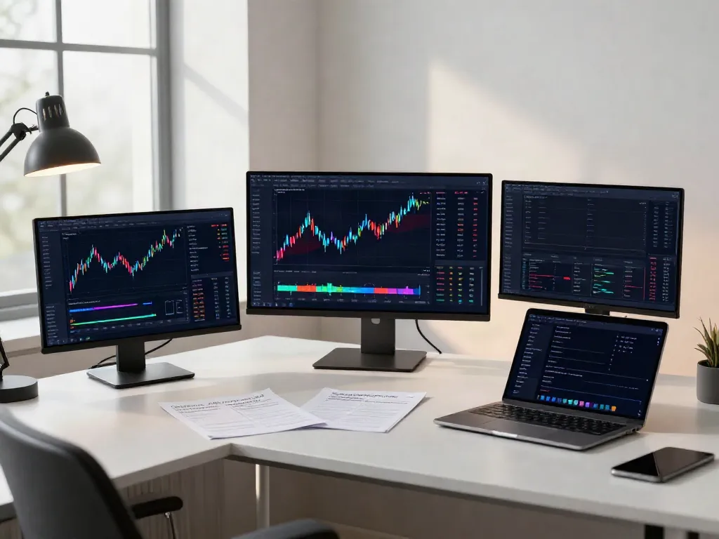 Dynamic workspace showcasing market data API visualization for cryptocurrency trading.