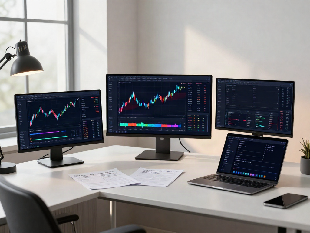 Dynamic workspace showcasing market data API visualization for cryptocurrency trading.
