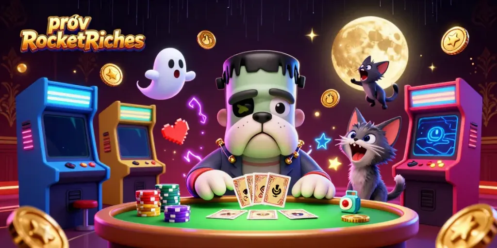Spill på RocketRiches med spennende casinospill og lyse karakterer