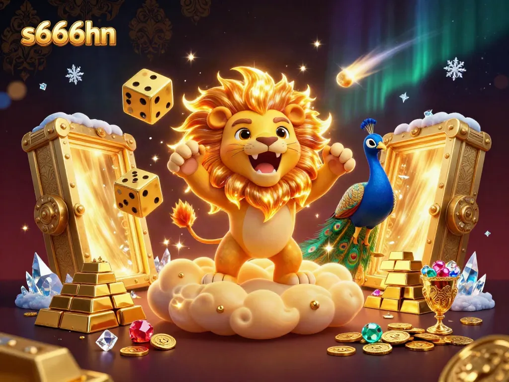 Experience thrilling gameplay with s666hn’s vibrant 3D casino scene featuring roaring sun lion and shimmering treasures.