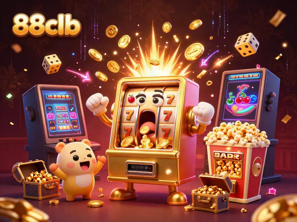 Experience thrilling gaming with the colorful 88clb slot machine as it hits a jackpot.