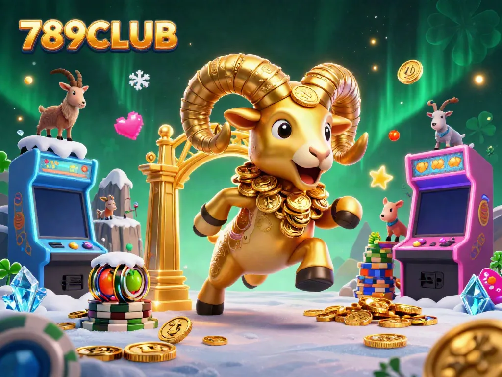Experience the excitement of gameplay with 789CLUB's vibrant slot machines and energetic gold-themed scene.