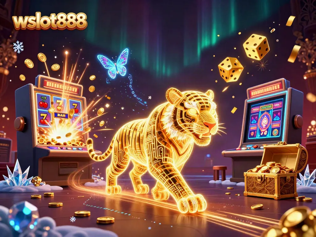 Menangkan jackpot di wslot888 dengan mesin slot 3D bertema kasino yang cerah dan penuh energi.