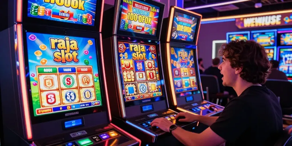 Exciting gameplay on raja slot in a vibrant online casino atmosphere