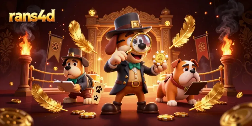 Memenangkan taruhan dengan rans4d, karakter detektif dan bulldog di dunia kasino penuh keajaiban.