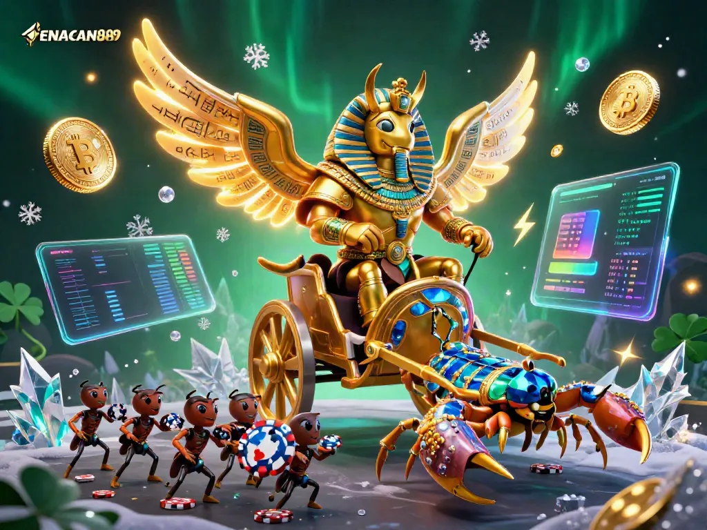 Win big with KENANGAN889 in this dynamic casino world filled with vibrant crypto elements and lively characters.