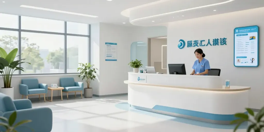 The PeptideSwap platform: A trusted healthcare service merging biotechnology with cryptocurrency, ensuring patient safety and satisfaction in a welcoming clinic atmosphere.