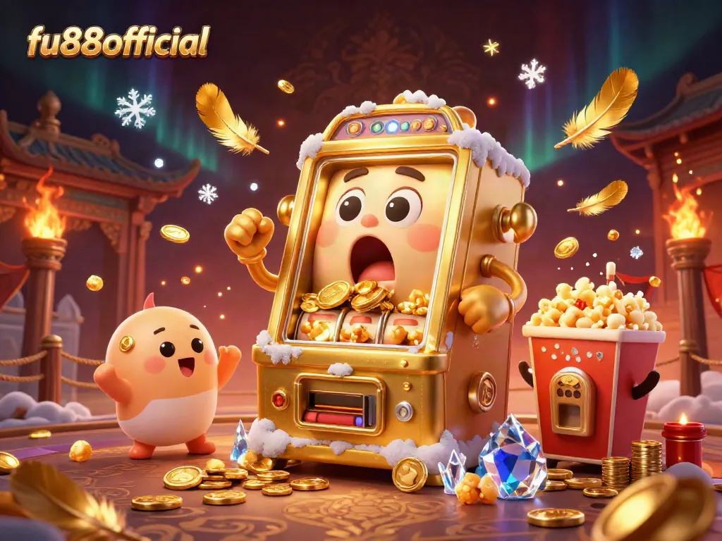 Celebrate the jackpot with fu88offical’s vibrant casino scene featuring dynamic golden slot machines.