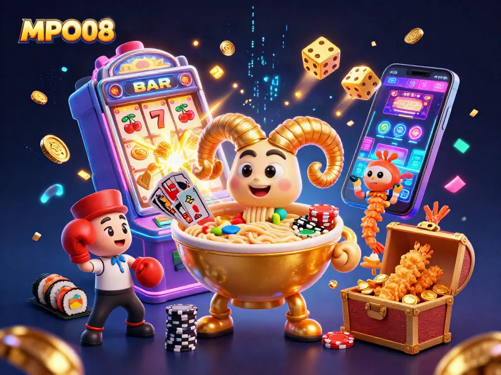 Engage with MPO08's exciting casino atmosphere featuring dynamic characters and vibrant gameplay elements.