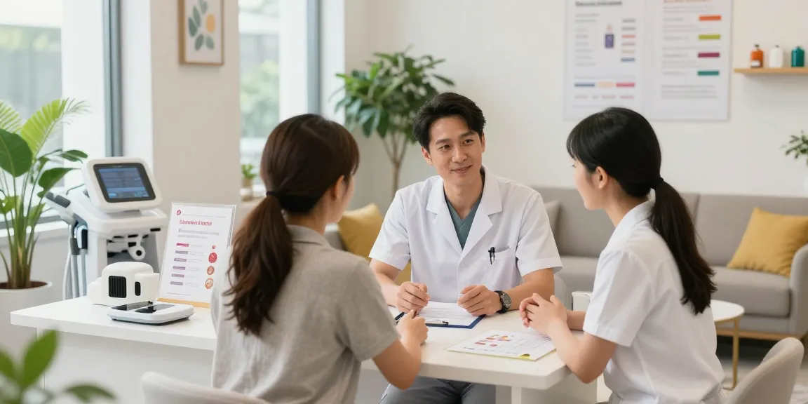 Peptide supplier near me consultation in a welcoming health clinic environment.