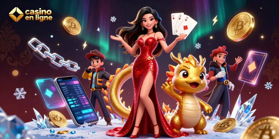 Engage with vibrant casino en ligne graphics showcasing games and crypto elements for online gaming.