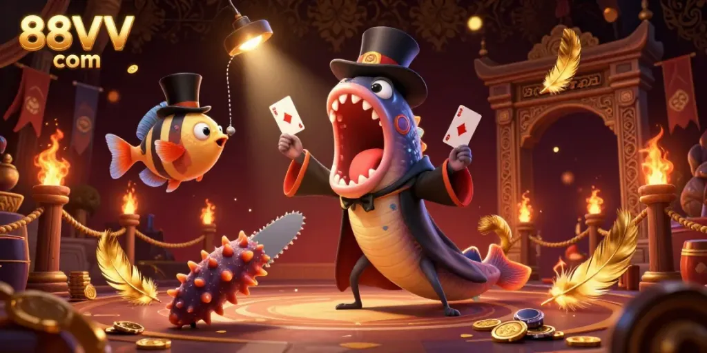 Experience thrilling card tricks with the bioluminescent gulper eel at 88VV com, where magic meets casino action.