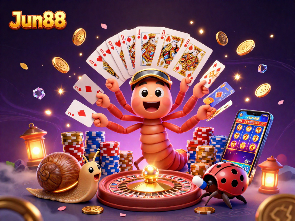 Experience excitement with Jun88 as a millipede dealer showcases thrilling casino action.