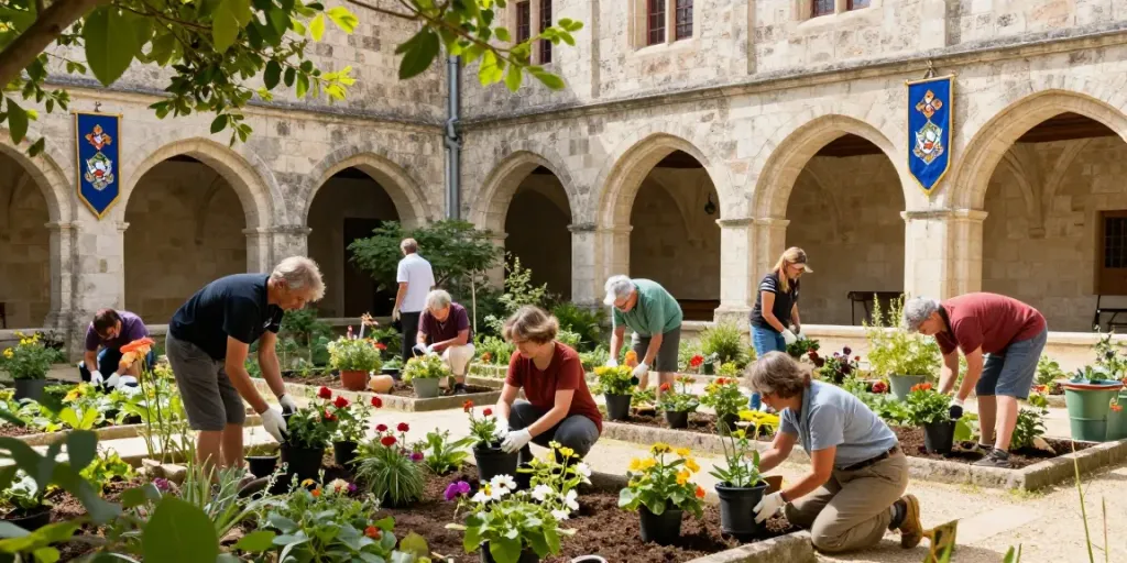Engagement communautaire au Prieuré Provincial de Touraine de l'ordre de Saint-Lazare, favorisant la fraternité et le service.