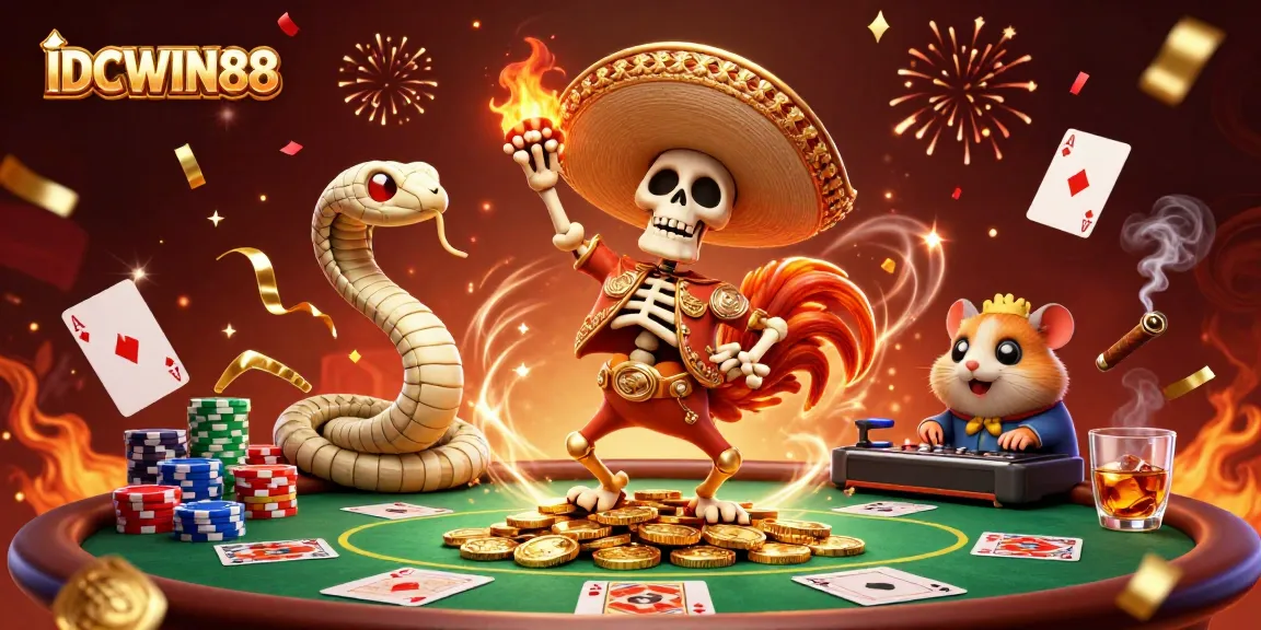 Join the excitement at IDCWIN88 with vibrant characters and thrilling casino action!