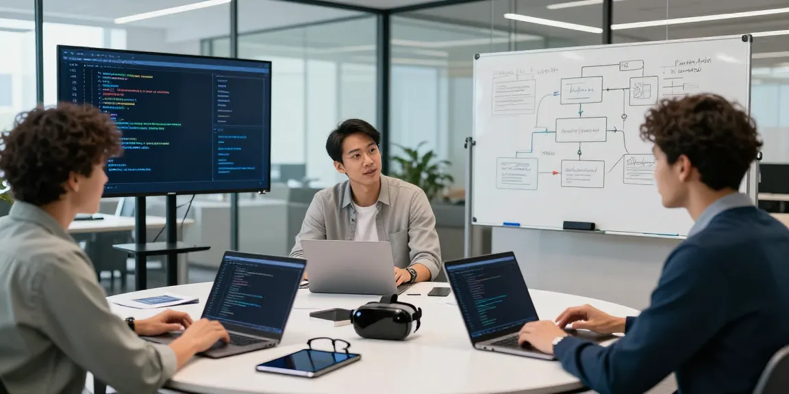 Team collaborating on Enterprise AI strategies in a modern workspace.