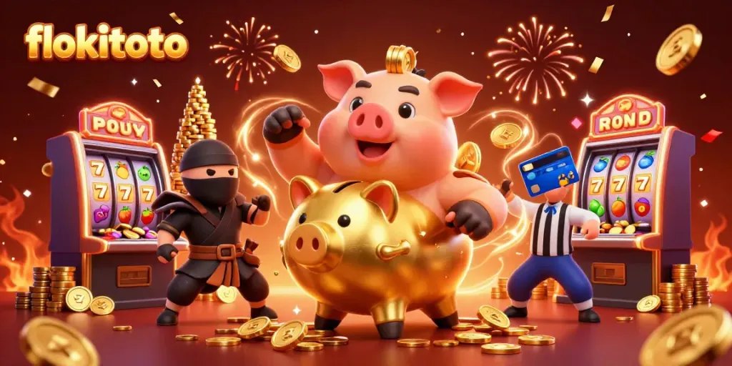 Experience thrilling gameplay at flokitoto with vibrant slot machines and action-packed characters.