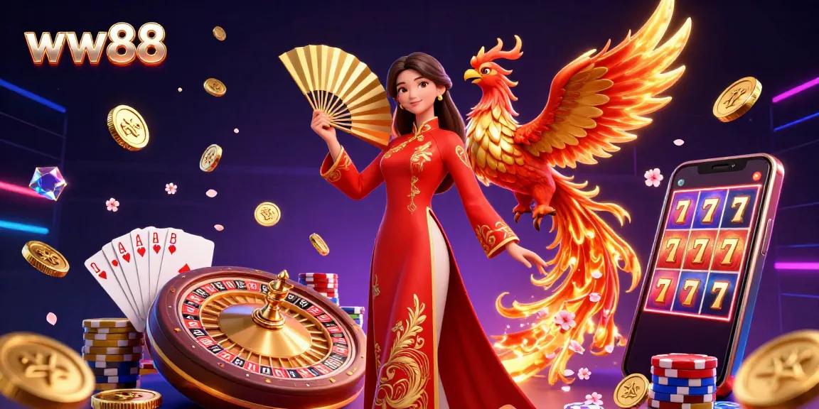 Experience the excitement of ww88 with captivating slots and live casino action amidst sparkling visuals.