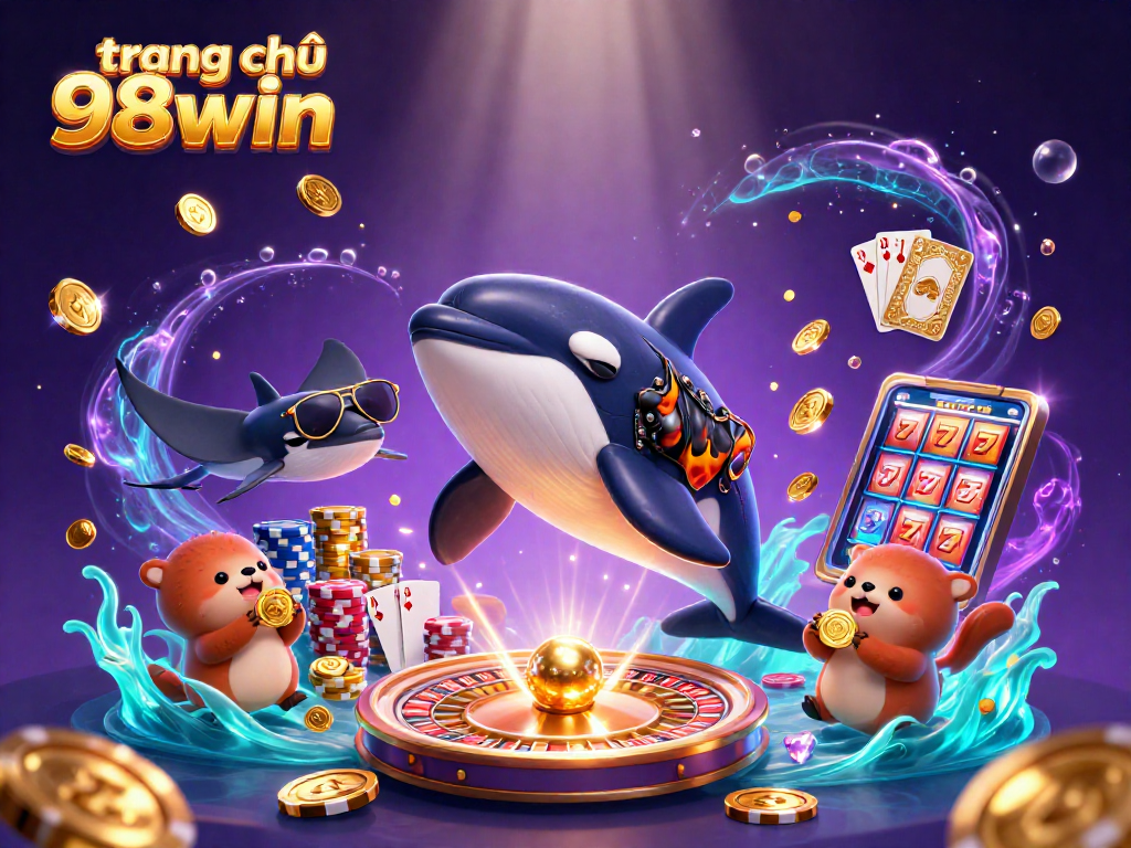 Engaging scene featuring vibrant characters celebrating winnings at the trang chủ 98win casino
