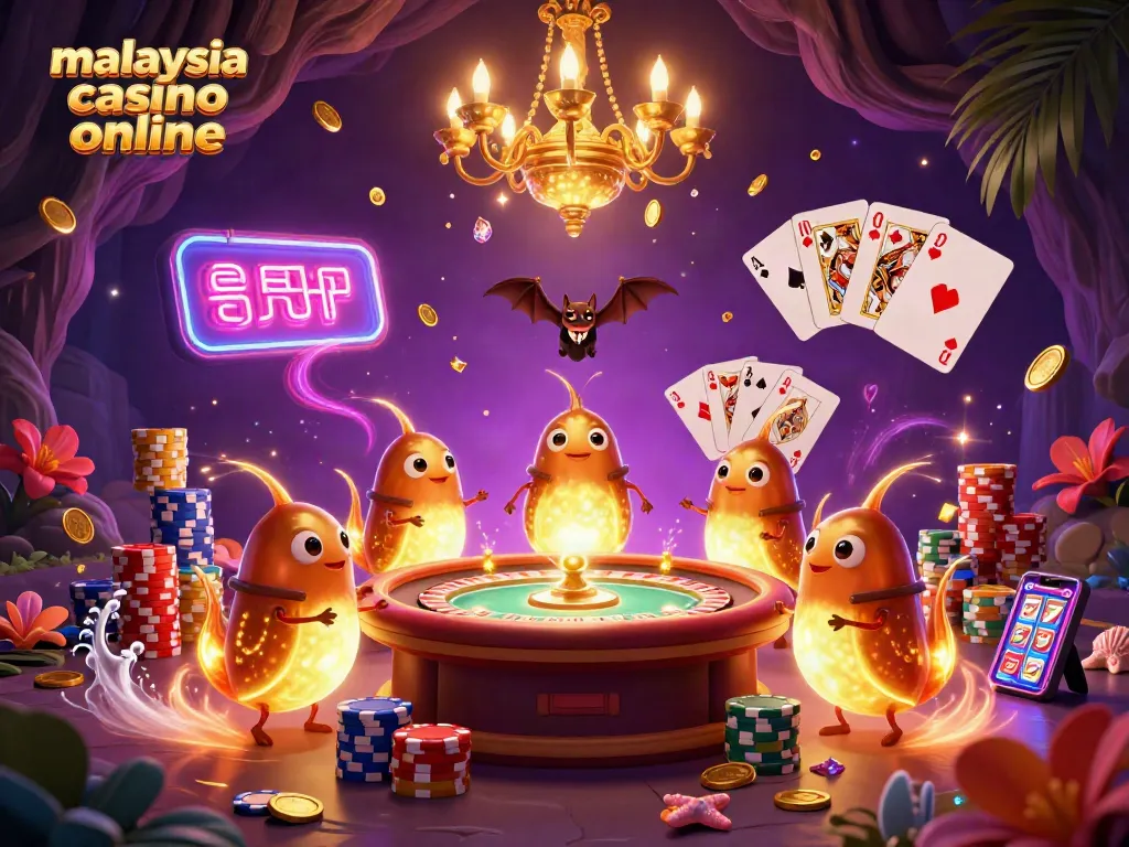 Experience vibrant gaming at malaysia casino online with glowworms lighting up the casino atmosphere.