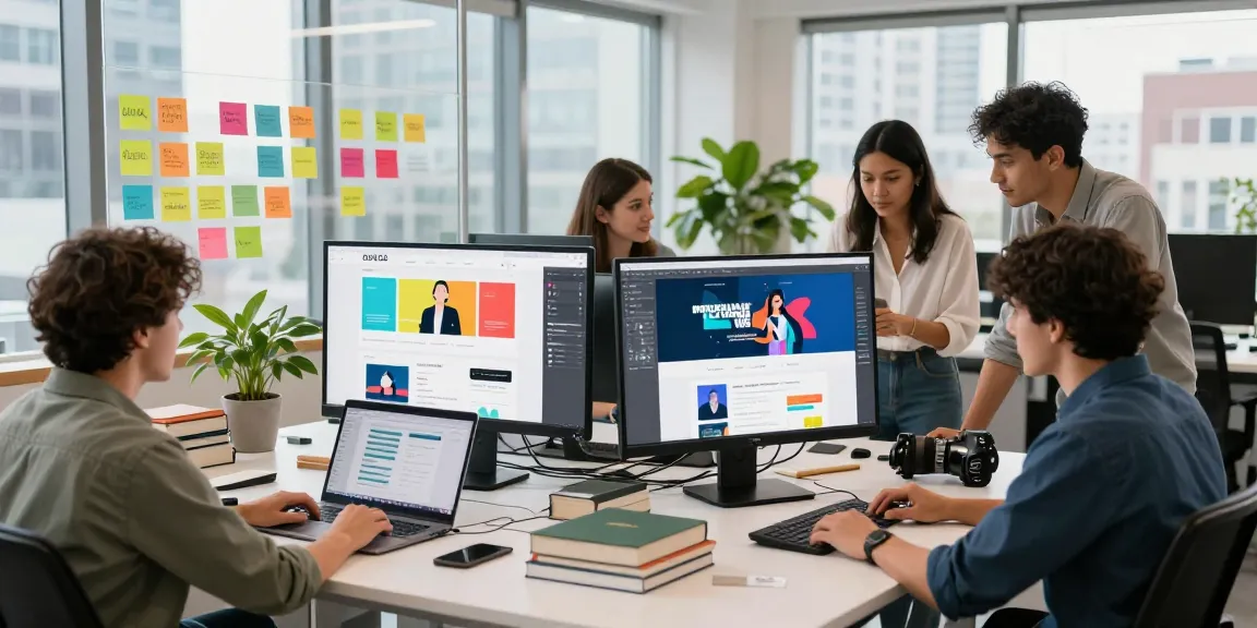 Dynamic web design company collaboration showcasing innovative website concepts and user-focused creativity.