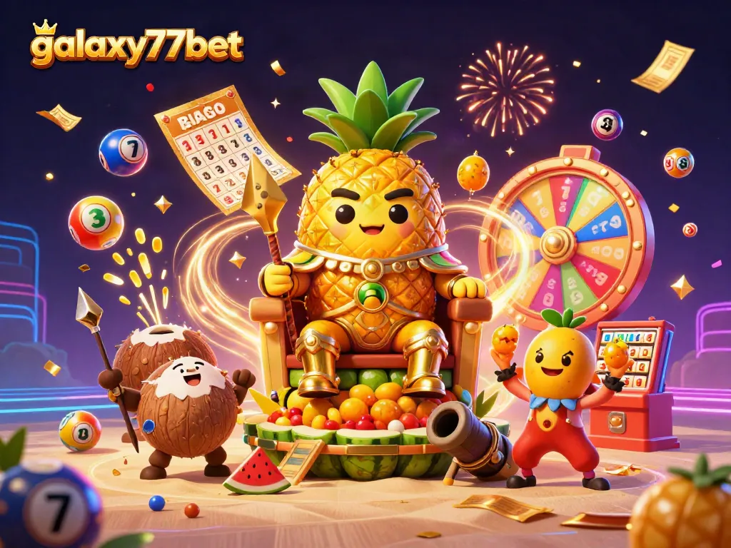 Engage in exciting gaming with galaxy77bet featuring a vibrant 3D casino scene.