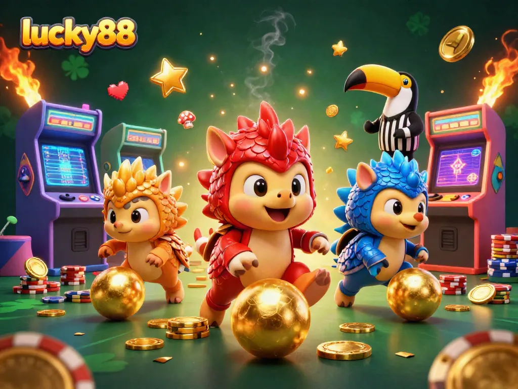 Engage in the thrilling world of lucky88 as pangolins roll golden balls and bowling through poker chips.