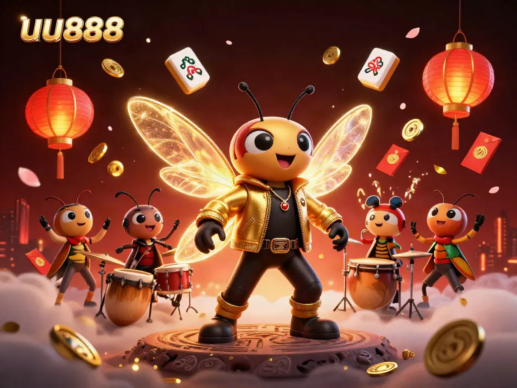 Experience thrilling gaming at uu888 with dynamic characters and casino elements in a vibrant 3D scene.