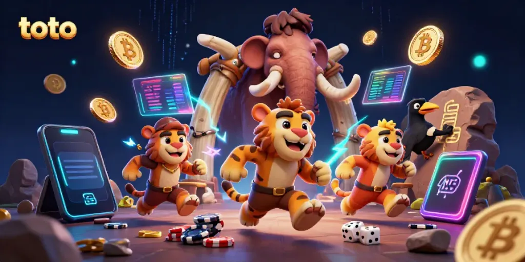 Engage with toto's thrilling prehistoric casino featuring unique characters and vibrant game elements