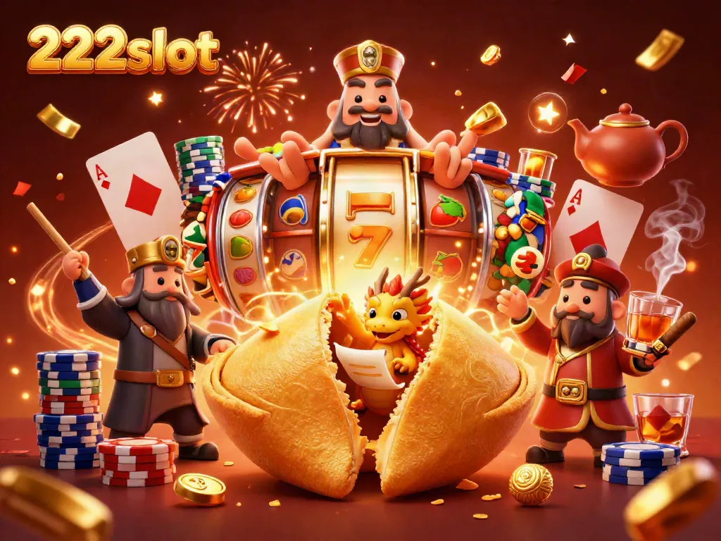 Menggulung kemenangan menarik di 222slot saat keberuntungan datang dari kue keberuntungan emas yang megah.