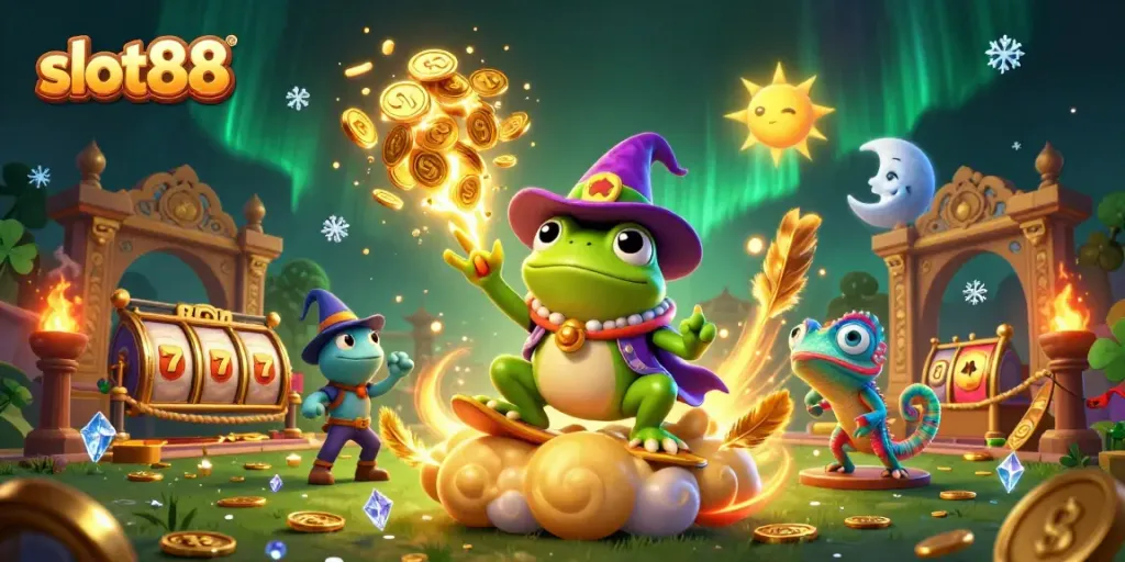 Gambarkan slot88 dengan karakter-karo unik di kasino, menang besar bersama teman-teman.