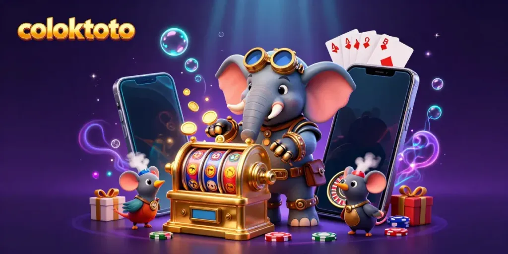 COLOKTOTO menawarkan taruhan slot dengan mesin slot emas dan elemen permainan berwarna-warni.