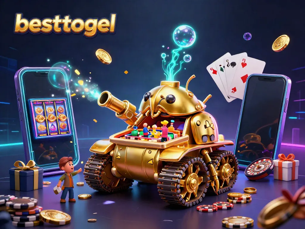 Rasakan keseruannya di besttogel dengan kasino mini dalam tank kumbang emas yang megah.