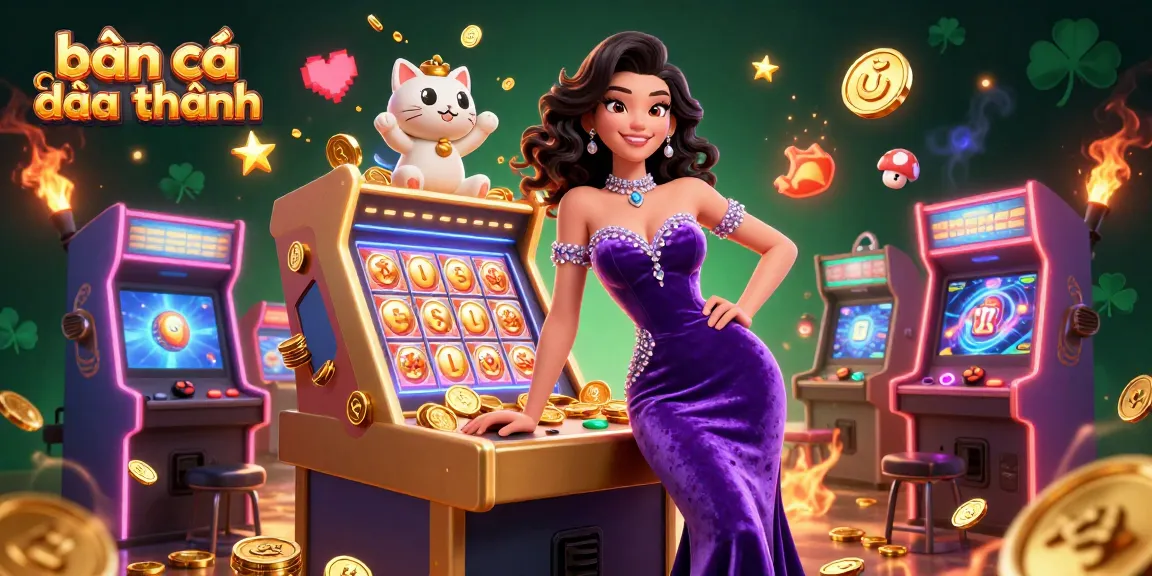 Catch exciting wins in bắn cá đổi thưởng with colorful game elements and vibrant characters in this lively scene.