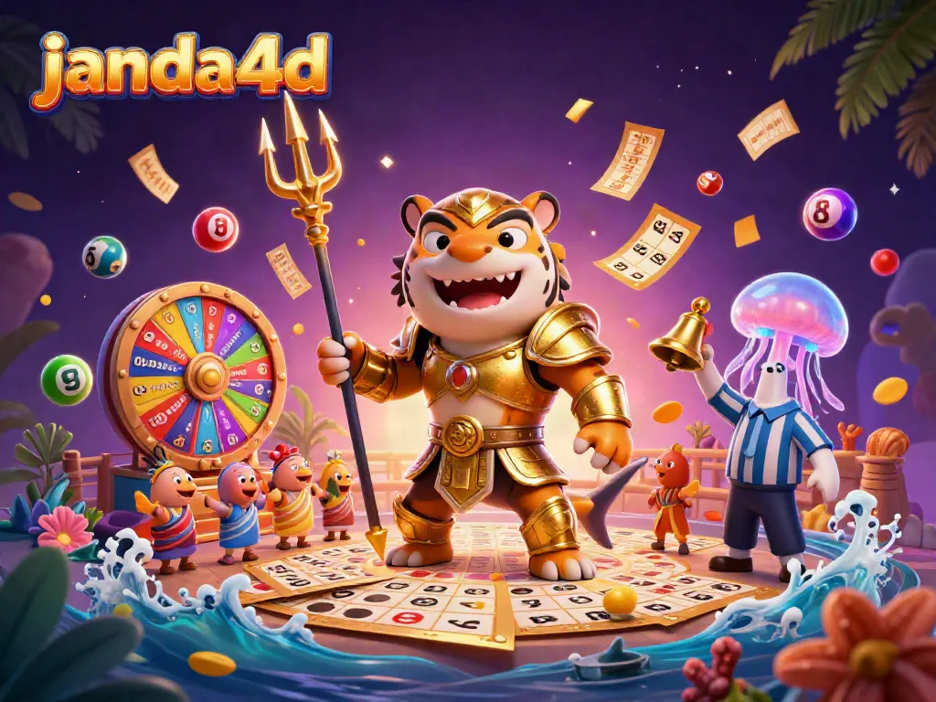 Mainkan slot online di JANDA4D dengan gambar hiu mengesankan dalam latar belakang koloseum bawah laut.