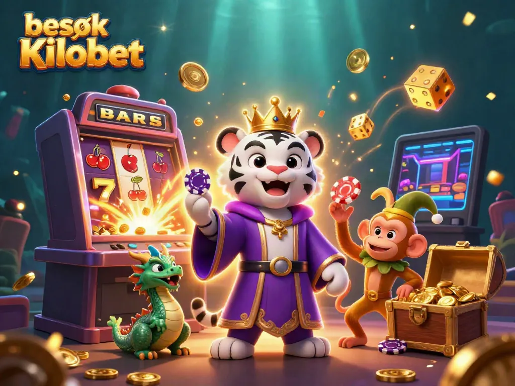 Besøk Kilobet med en elegant tiger og en leken apekatt omgitt av spennende spillelementer.