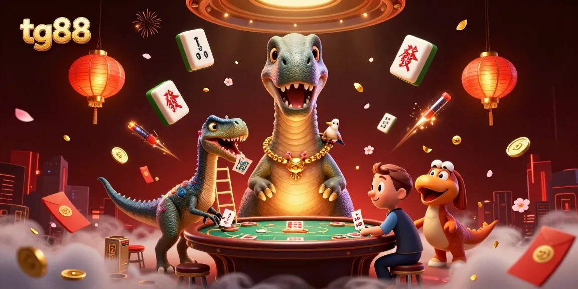 Engage in thrilling poker action at tg88 with a colossal casino-themed scene full of characters.