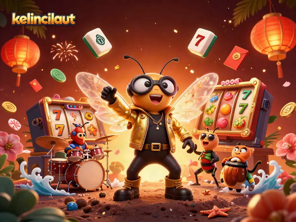 Kelincilaut engages players with exciting slot games featuring a vibrant rock star and dynamic casino elements.