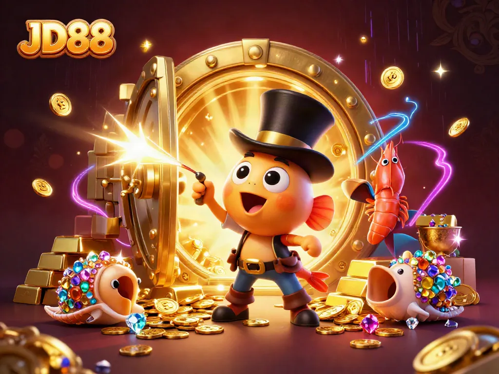 Engage with JD88's thrilling underwater treasure hunt featuring vibrant sea creatures and riches.